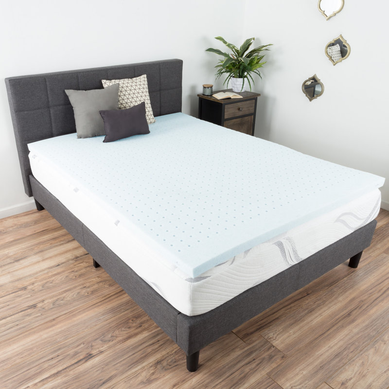 White Noise Gel Infused 2" Gel Memory Foam Mattress Topper & Reviews